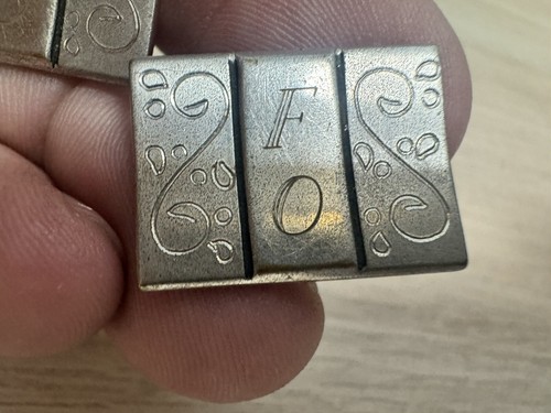 Vintage Anson Tie Clasp And Cufflinks -Engraved FO - Picture 12 of 14
