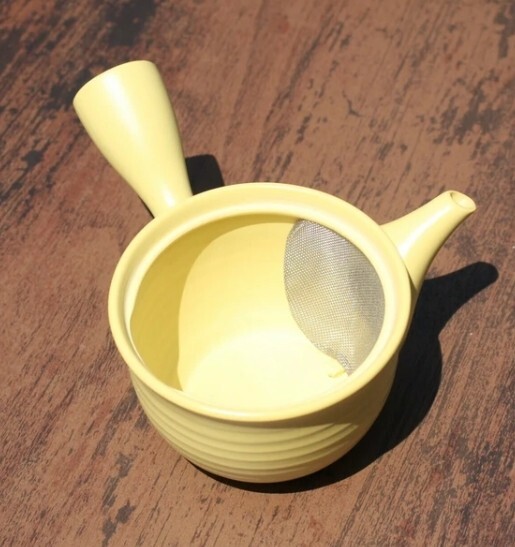 Tokoname Japanese Teapot Yellow clay Flared shape Kyusu 240ml by Morimasa kiln