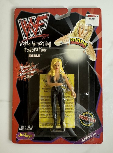 Sable WWF JusToys Bend-Ems Series 9 Wrestling Acti...