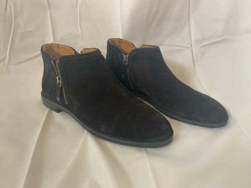 Shoes Size 10M Black Leather Zip 