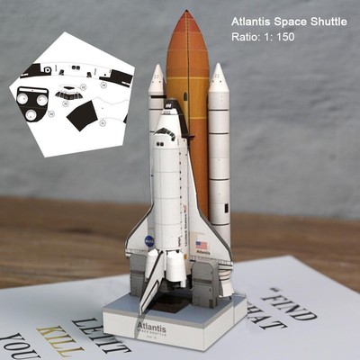 1:150 Scale 34cm Space Shuttle Atlantis 3D Puzzle Paper J4N4 Rocket DIY J9C9