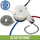 Zing Ear ZE-208S 3 Speed 4 Wire Ceiling Fan Pull Chain Switch 6A 125V - Nickel
