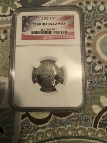 2002 S NGC PF69 UCAM Jefferson Nickel 5c US Mint 2002-S NGC PF-69 Ultra Cameo