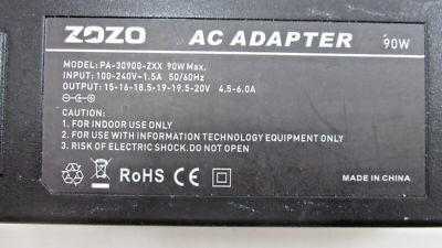 ZOZO AC Adapter PA-30900-ZXX Power Supply Bench Tested Good