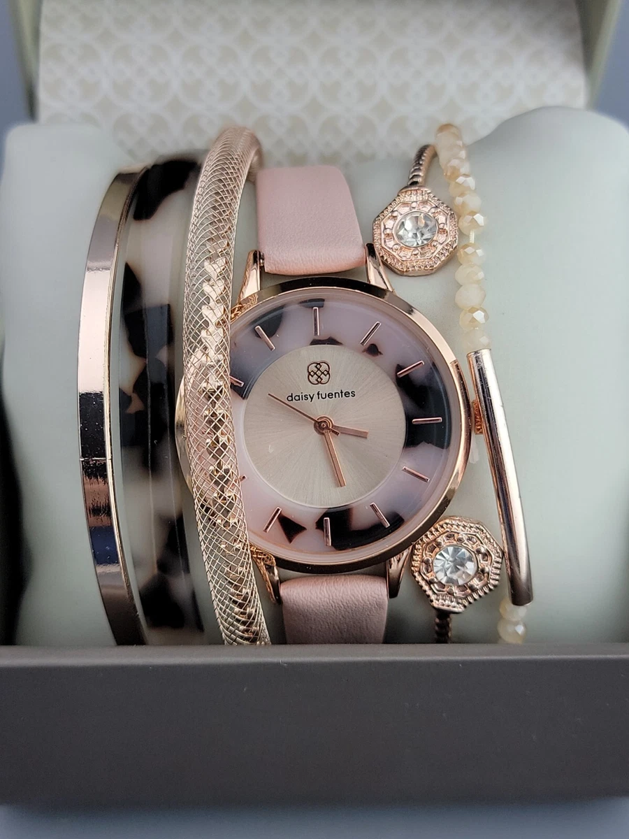 NEW: Daisy Fuentes Women's Watch Rose Gold Bracelets Bracelet gift set