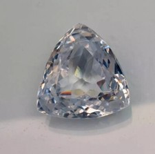 Natural 55 Ct Huge Zircon Trillion Cut EGL Certified White Color Loose Gemstone