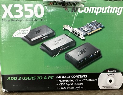 X350 Three User Desktop Virtualization Kit NComputing - NEW