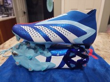 Adidas Mens Rare Predator Accuracy FG GZ2606 Blue White Soccer Cleats Size 5