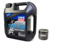 MotoröL Set ÖLfilter MF204 Mineralisch 10W40 4 Liter FüR Honda Kawasaki Triumph