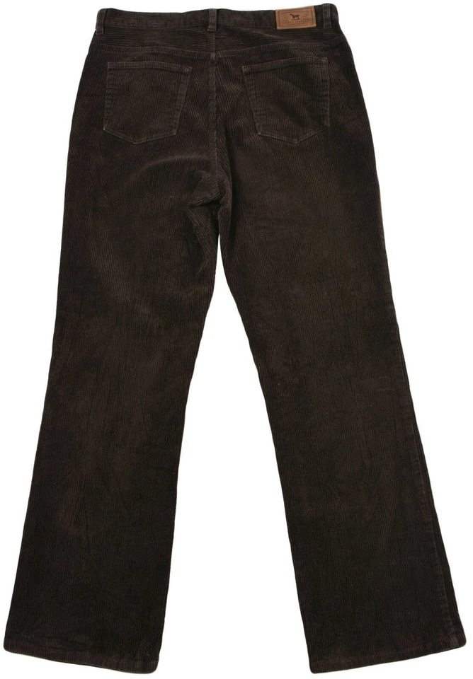 Ralph Lauren Corduroy Pants Women's Size 8 Dark Brown Straight Leg Relaxed Fit - Image 3 of 4