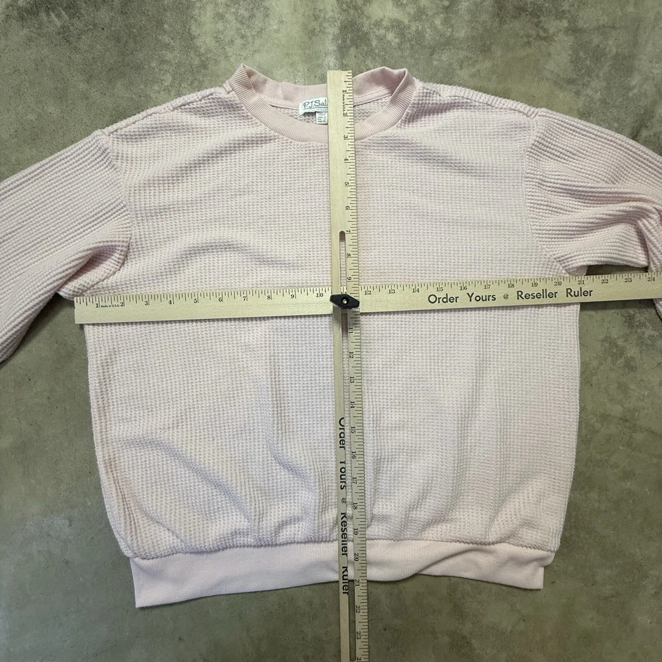 PJ Salvage Pajama Pant Set Womens Size 8 Pink Waffle Knit 2 Piece Set - Image 4 of 4