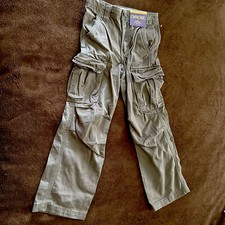 NWT Cherokee Cargo Pants Boys Size 6 Gray Adjustable Waist