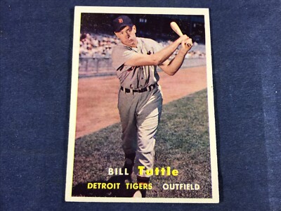 E4-59 BASEBALL CARD - BILL TUTTLE DETROIT TIGERS - 1957 TOPPS - CARD #72