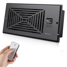 Quiet Register Booster Fan 4" x 10" 10-Speed AC Vent Remote Control