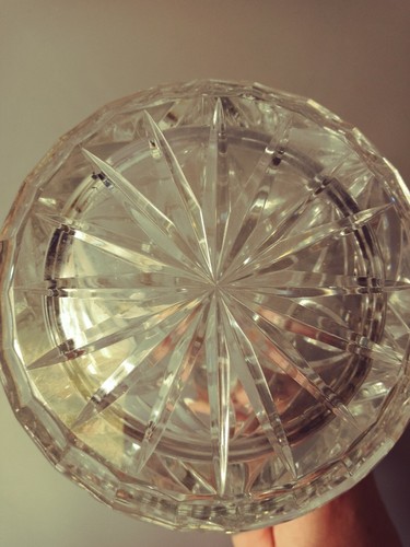 Vintage Clear 8.5" Crystal Pitcher Starburst Pattern - Picture 6 of 10