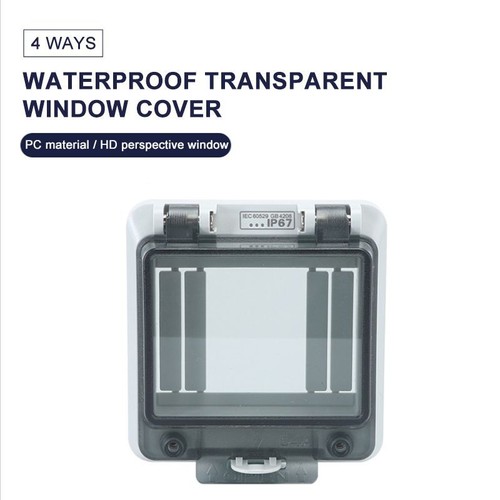 Disyuntores Transparente Impermeable Caja de Distribución Ventana Cubierta 4 Vías - Imagen 3 de 12
