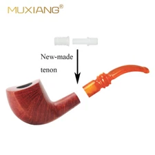 MUXIANG 5pcs Threaded Teflon Delrin Screw Tenon For Meerschaum Pipe Repair White