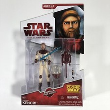 Star Wars The Clone Wars OBI-WAN KENOBI Action Figure CW12 Backpack Space Suit