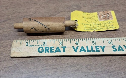 Souvenir Holz Nudelholz verschickt mit Porto Schulenburg, Texas Vintage - Bild 13 von 13