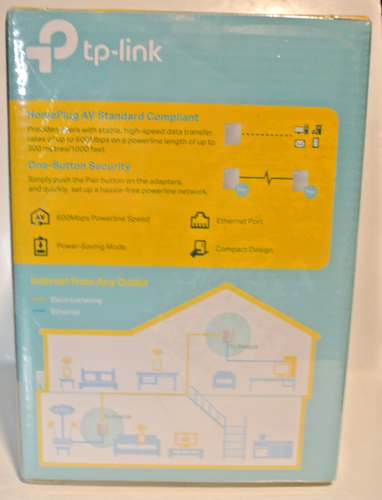 TP-Link AV600 Powerline Starter Kit Extended Internet Connection TL-PA4010 NEW - Bild 5 von 6