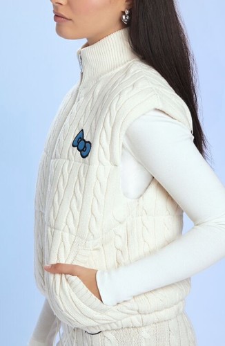 Forever 21 x Hello Kitty Sanrio Angel Cable Knit Vest NEW - Size Small - Picture 2 of 5