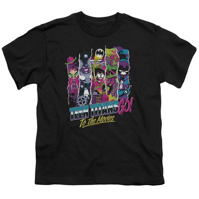 Teen Titans Go! To The Movies Kids Youth T Shirt Licensed Cartoon Tee Black
