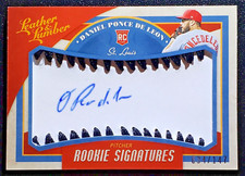 2019 Panini Leather & Lumber Rookie Signatures Black #143 Daniel Ponce De Leon