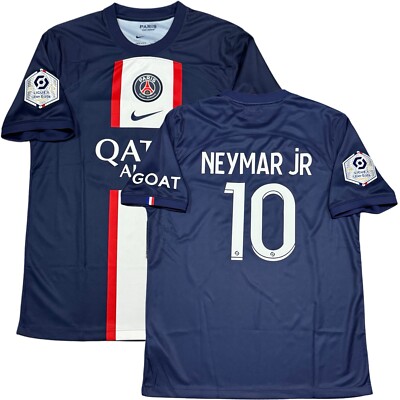2022/23 PSG Home Jersey #10 Neymar Jr Large Nike Paris Saint