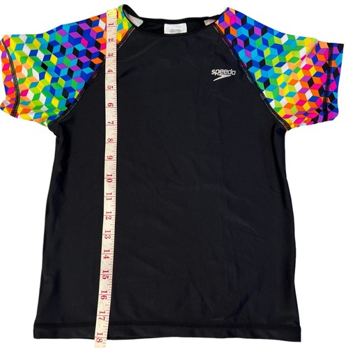 SPEEDO Girls Youth Small UV Rashguard Top Colorful Sleeves Surf Swim Beach - Picture 10 of 10