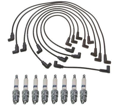 Pro Ignition Wire Set & 8 ACDelco Rapidfire Spark Plugs Kit For Chevy GMC V8