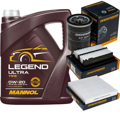 DENCKERMANN Inspektionspaket MANNOL Legend Ultra 0W-20 5L für Honda HR-V 1.5