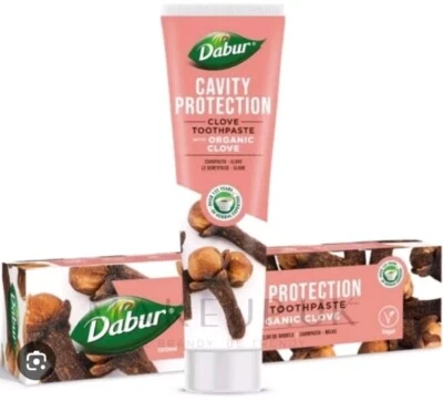 3 x 100ml Dabur Herbal Clove Toothpaste Cavity Protection With Organic Clove