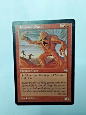 MTG Flowstone Giant Tempest Regular Common - Some Edge Wear - See Pics