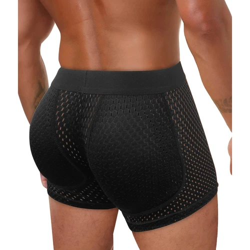 Mens Padded Underwear Buttock Butt Lifter Body Shaper Hip Enhancer Boxer Briefs - Picture 9 of 22