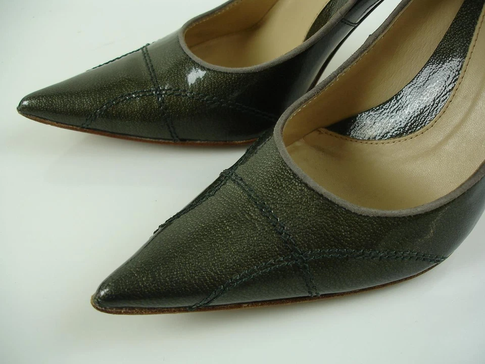 Mujer 5.5 M Boutique 9 Kelsey Verde Charol Punta Bomba Tacones Altos Foto 3 de 4