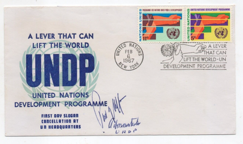 FDC envelope SIGNED by Paul G. Hoffman businessman & Marshall Plan administrator - Picture 2 of 5