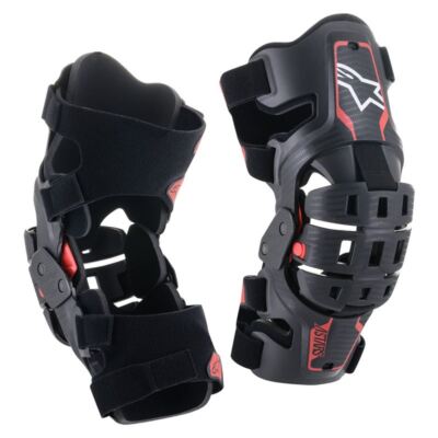 Alpinestars 2026 Youth Bionic 5S Knee Braces Black Red MX