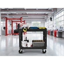 Service Cart 550 lbs Heavy Duty Rolling Utility Cart 2 Shelf with 5" Casters