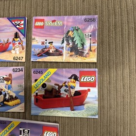 Lot Of 8 Lego PIRATES Manuals 🔥Skull's Eye Schooner 6286 Instruction 6268, 6234