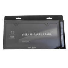New Genuine Mazda Logo Black Metal Bumper License Plate Frame Kit C9n6-v4-027