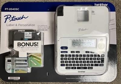Brother P-Touch Home & Office Label Maker PT-2040SC & 2 Rolls Tape A/C Adapter!