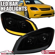 Smoke Projector Headlights Fits 2005-2010 Chevy Cobalt 07-09 Pontiac G5 Drl Led