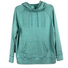 The North Face Cowl Neck Hoodie Pullover Womens Size Medium Teal Drawstring