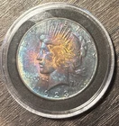 1923 S Peace Dollar Insane Toning. Appears UNC. Very Sharp Detail See Pics