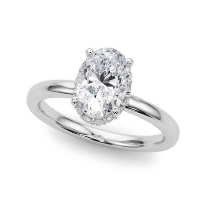 DE/VS 2,50 kt im Labor gezüchteter Ovalschliff Diamant versteckter Halo Verlobungsring Platin