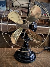 Antique Century Electric Fan Brass Blades Cage Original Paint **VIDEO**