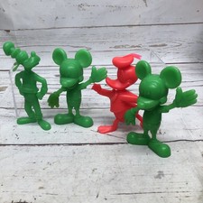 Marx Walt Disney 4pc Lot 6 Plastic Figures 2 Mickey s,1 Donald, and 1 Goofy.