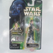 Hasbro Star Wars POTF Han Solo Action Figure w CommTech Chip IV 1999