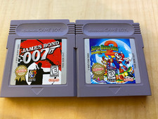 Nintendo GameBoy Super Mario Land 2 + James Bond 007 Original - Untested