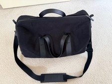 Ekster x Travelteq Weekender Black Duffle Bag Canvas Leather 53.8x29.2x26.7cm